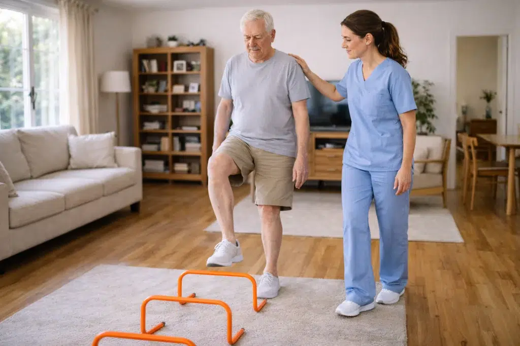 Ejercicios de prevención de caídas durante la recuperación de la movilidad