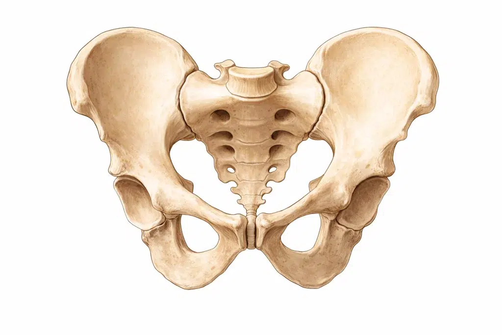 anatomía de la pelvis humana ilustración médica educativa