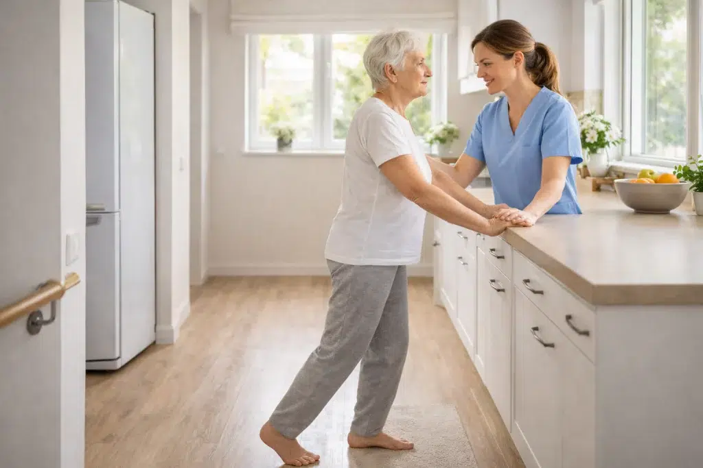 ejercicio de equilibrio para prevenir caídas tras fractura de pelvis